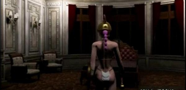  3d warrier babe gets fucked in the castle on 3dnakedtoons.com